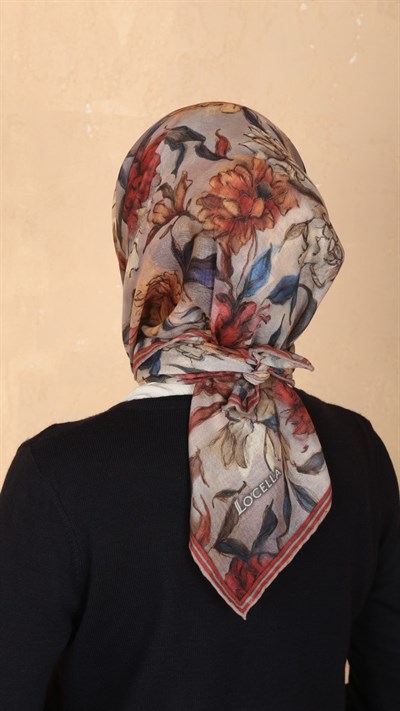 Locella Soft Pamuk Eşarp Nar Çiçeği