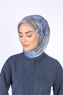 Locella Soft Pamuk Eşarp-Mavi