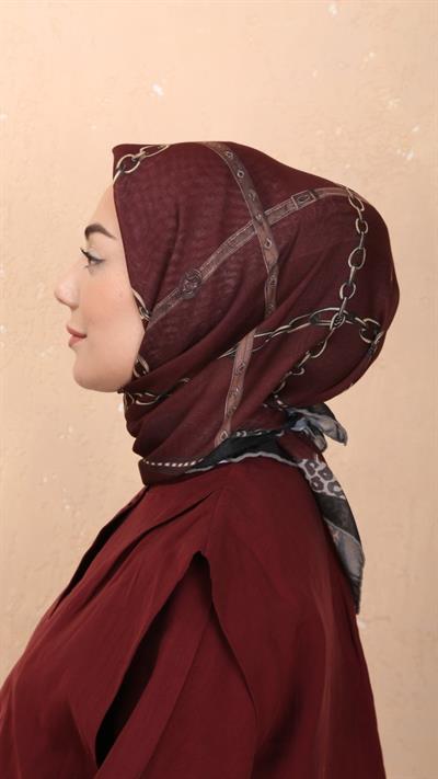 Locella Soft Pamuk Eşarp Bordo