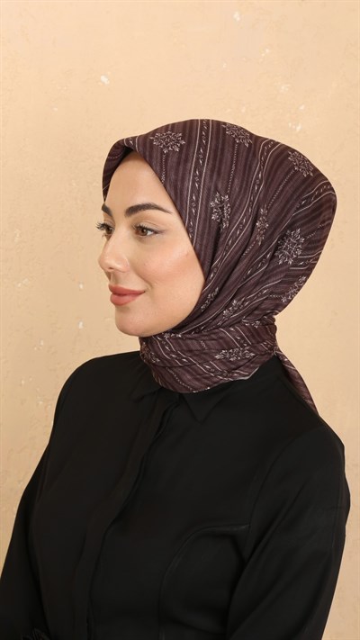 Locella Soft Pamuk Eşarp Kızıl Kahve