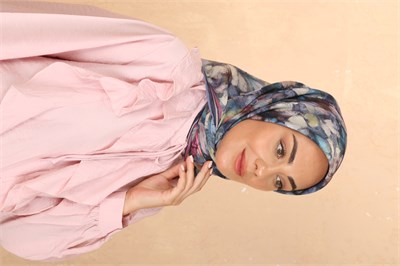 Locella Soft Pamuk Eşarp Lacivert