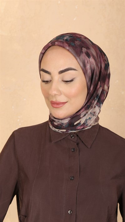 Locella Soft Pamuk Eşarp Mürdüm