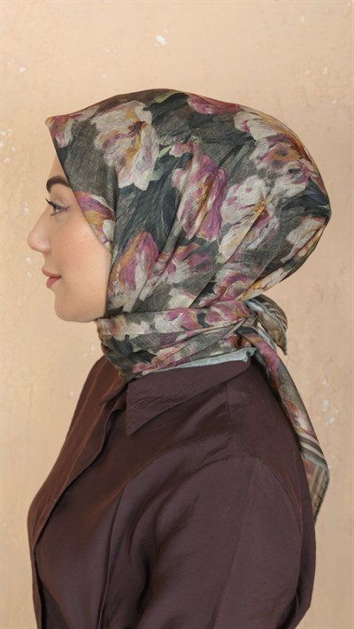 Locella Soft Pamuk Eşarp Haki