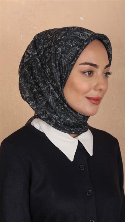 Locella Soft Pamuk Eşarp Siyah