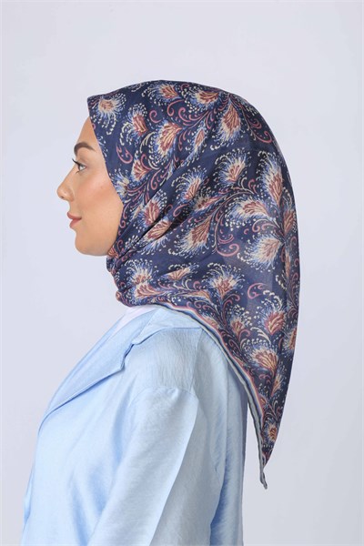 Locella Soft Pamuk Eşarp Lacivert
