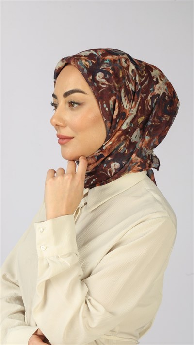 Locella Soft Pamuk Eşarp Koyu Bordo