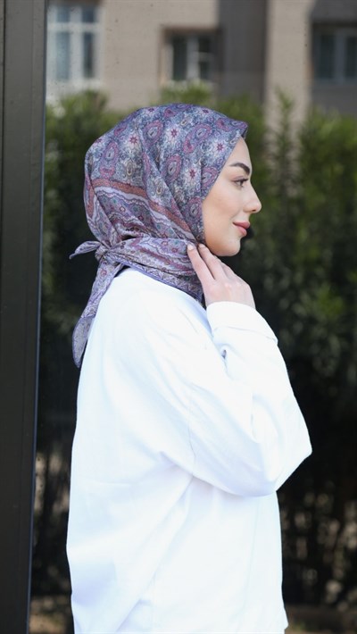 Locella Soft Pamuk Eşarp Lila