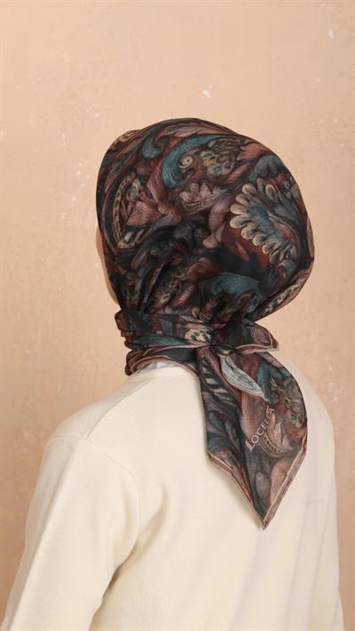 Locella Soft Pamuk Eşarp Kahve