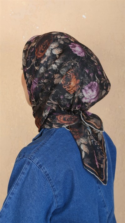 Locella Soft Pamuk Eşarp Siyah