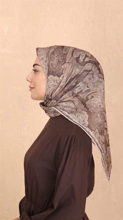 Locella Soft Pamuk Eşarp Sütlü Kahve-16