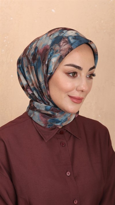Locella Soft Pamuk Eşarp Mavi