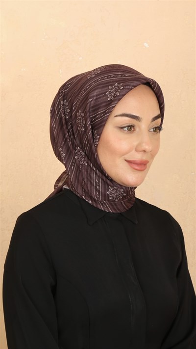 Locella Soft Pamuk Eşarp Kızıl Kahve