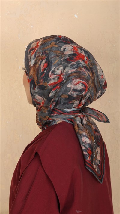 Locella Soft Pamuk Eşarp Füme