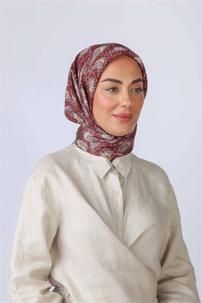 Locella Soft Pamuk Eşarp Bordo