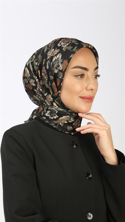 Locella Soft Pamuk Eşarp Siyah