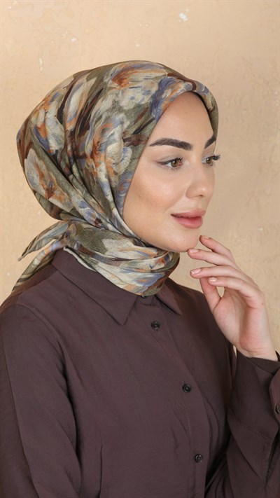 Locella Soft Pamuk Eşarp Yeşil