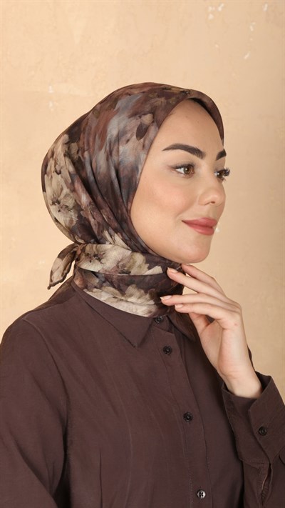 Locella Soft Pamuk Eşarp Kahve