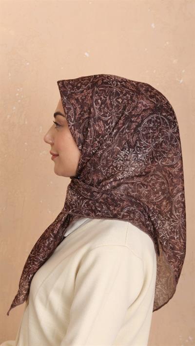 Locella Soft Pamuk Eşarp Kahve