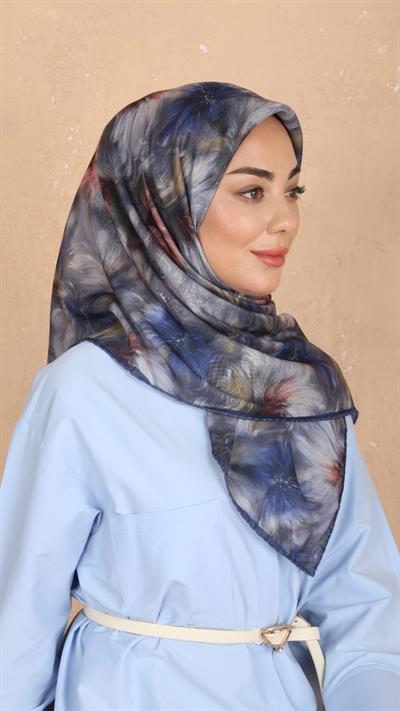 Locella Soft Pamuk Eşarp Lacivert-6