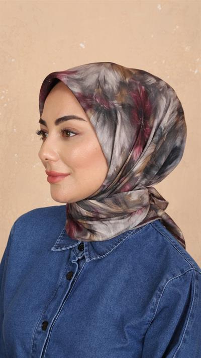 Locella Soft Pamuk Eşarp Mürdüm-7