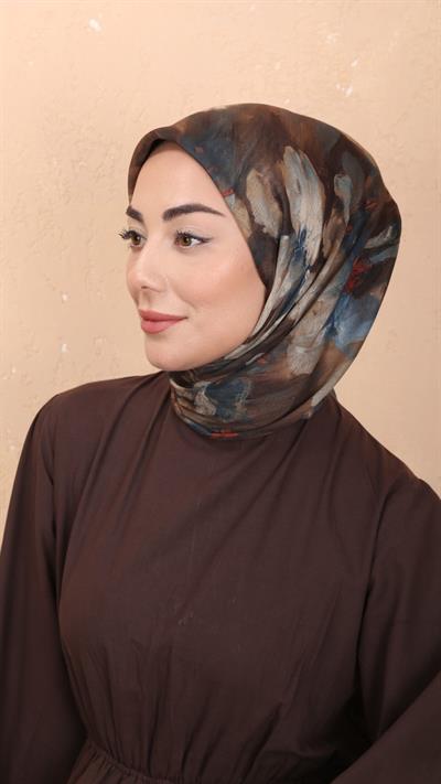 Locella Soft Pamuk Eşarp Kahve