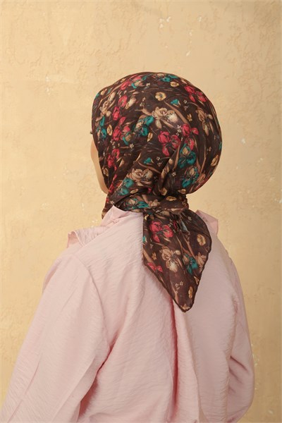 Locella Soft Pamuk Eşarp Koyu Kahve