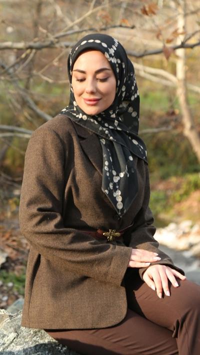 Locella Soft Pamuk Eşarp Siyah