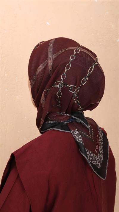 Locella Soft Pamuk Eşarp Bordo