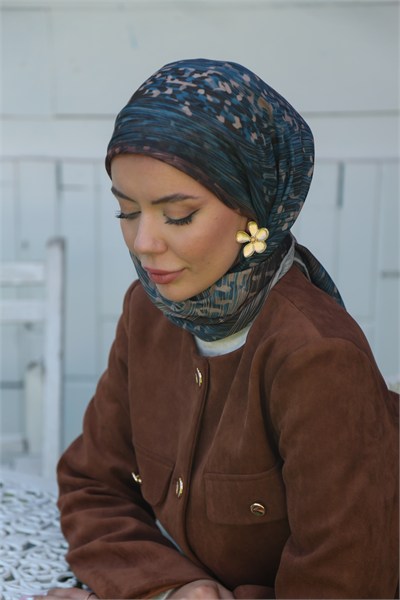 Locella Soft Pamuk Eşarp Mavi