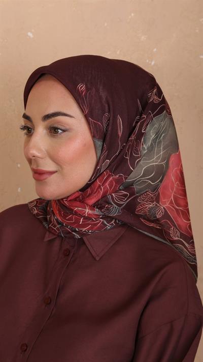 Locella Soft Pamuk Eşarp Bordo
