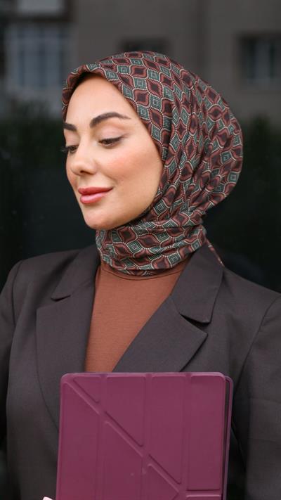 Locella Soft Pamuk Eşarp Çikolata Kahve