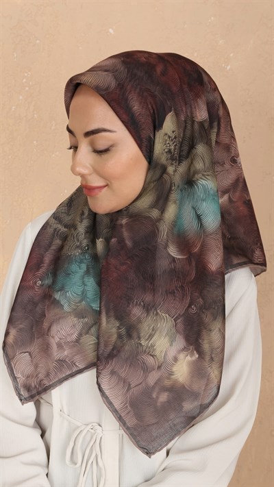 Locella Soft Pamuk Eşarp Kahve