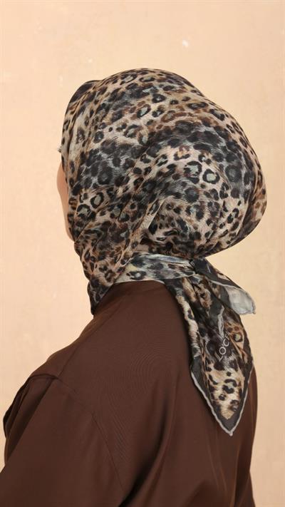 Locella Soft Pamuk Eşarp Haki Yeşil-7