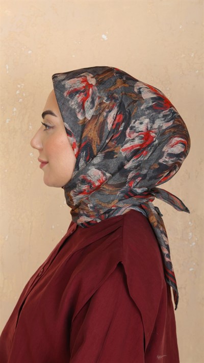 Locella Soft Pamuk Eşarp Füme