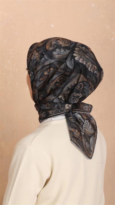 Locella Soft Pamuk Eşarp Siyah