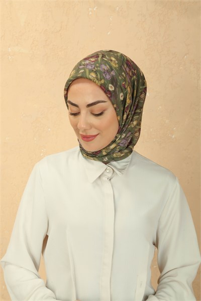 Locella Soft Pamuk Eşarp Koyu Yeşil