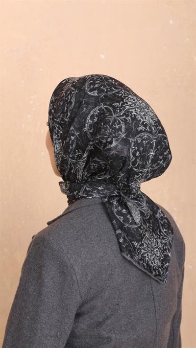 Locella Soft Pamuk Eşarp Siyah