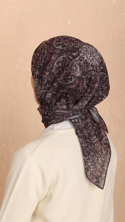 Locella Soft Pamuk Eşarp Koyu Mürdüm