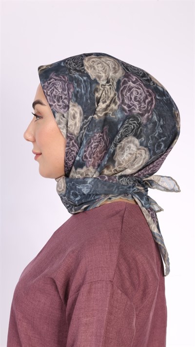 Locella Soft Pamuk Eşarp Mavi