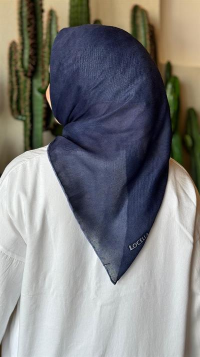 Locella Soft Pamuk Eşarp Lacivert-4
