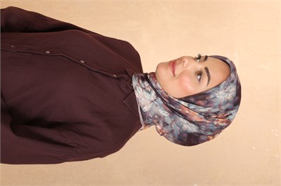 Locella Soft Pamuk Eşarp-Mürdüm
