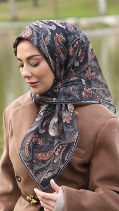 Locella Soft Pamuk Eşarp Siyah