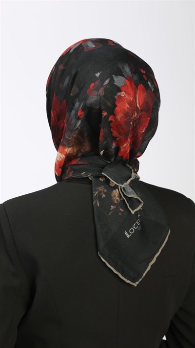 Locella Soft Pamuk Eşarp Siyah