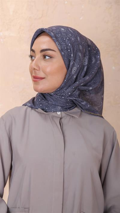 Locella Soft Pamuk Eşarp Koyu Gri-3