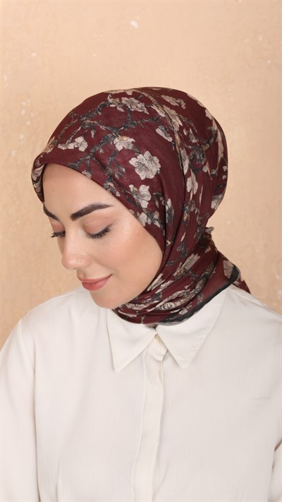 Locella Soft Pamuk Eşarp Bordo