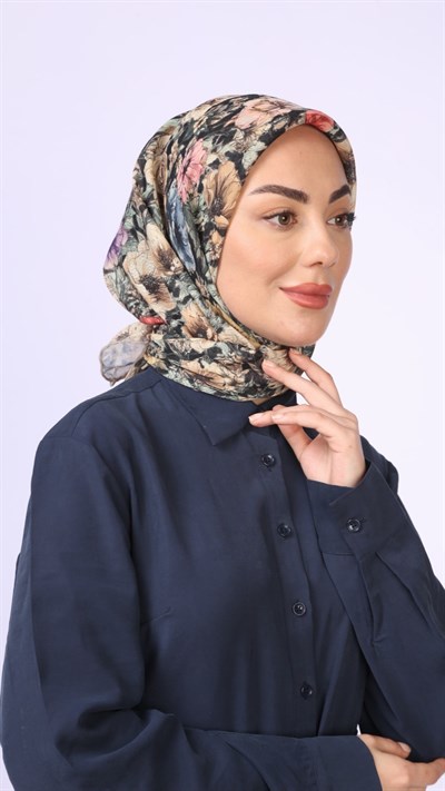 Locella Soft Pamuk Eşarp Siyah