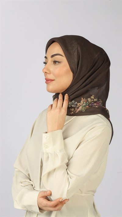 Locella Soft Pamuk Eşarp Kahve