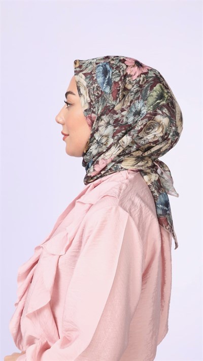 Locella Soft Pamuk Eşarp Bordo