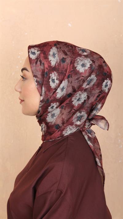 Locella Soft Pamuk Eşarp Bordo