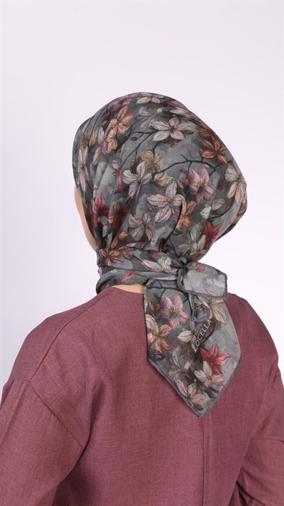 Locella Soft Pamuk Eşarp Gri
